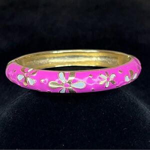 Talbots Pink Enamel Floral Bracelet